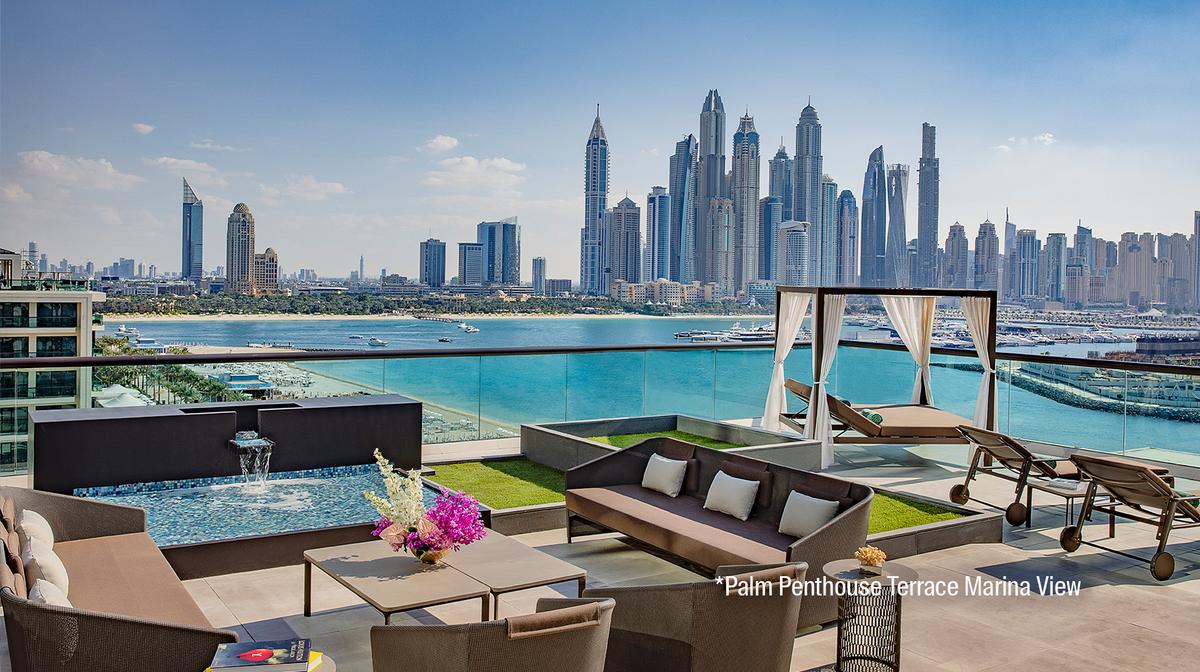 Five-Star Palm Jumeirah Luxury with Sea-View Room Upgrade, Daily Breakfast & Nightly Dinner across 100+ Dubai Restaurants