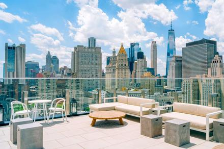 Award-Winning Boutique New York Stay in Downtown Manhattan with Rooftop Bar & Cocktails 