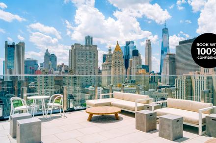 Award-Winning Boutique New York Stay in Downtown Manhattan with Rooftop Bar & Cocktails 