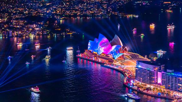 Vivid Sydney 2021: Festival Harbour Cruise with Welcome Drink & Dinner