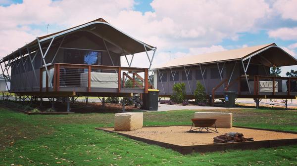 Family-Friendly Bundaberg Farm Glamping with Breakfast Hamper & Sparkling Wine