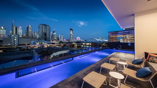 Stylish South Brisbane Apartment Escape with Glass-Edge Pool & Gourmet Welcome Hamper