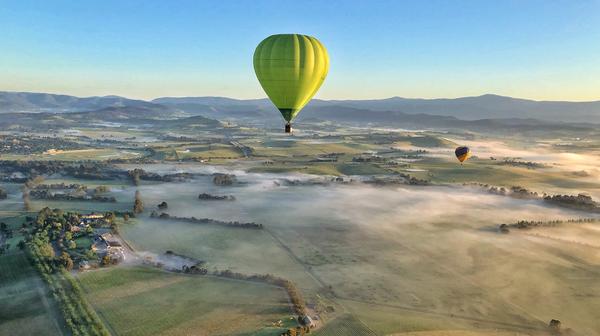 Yarra Valley: Sunrise Hot Air-Balloon Ride with Gourmet Winery Breakfast & Sparkling Wine