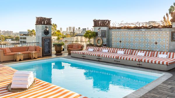 Glamorous West Hollywood Boutique Suite Escape with Rooftop Pool