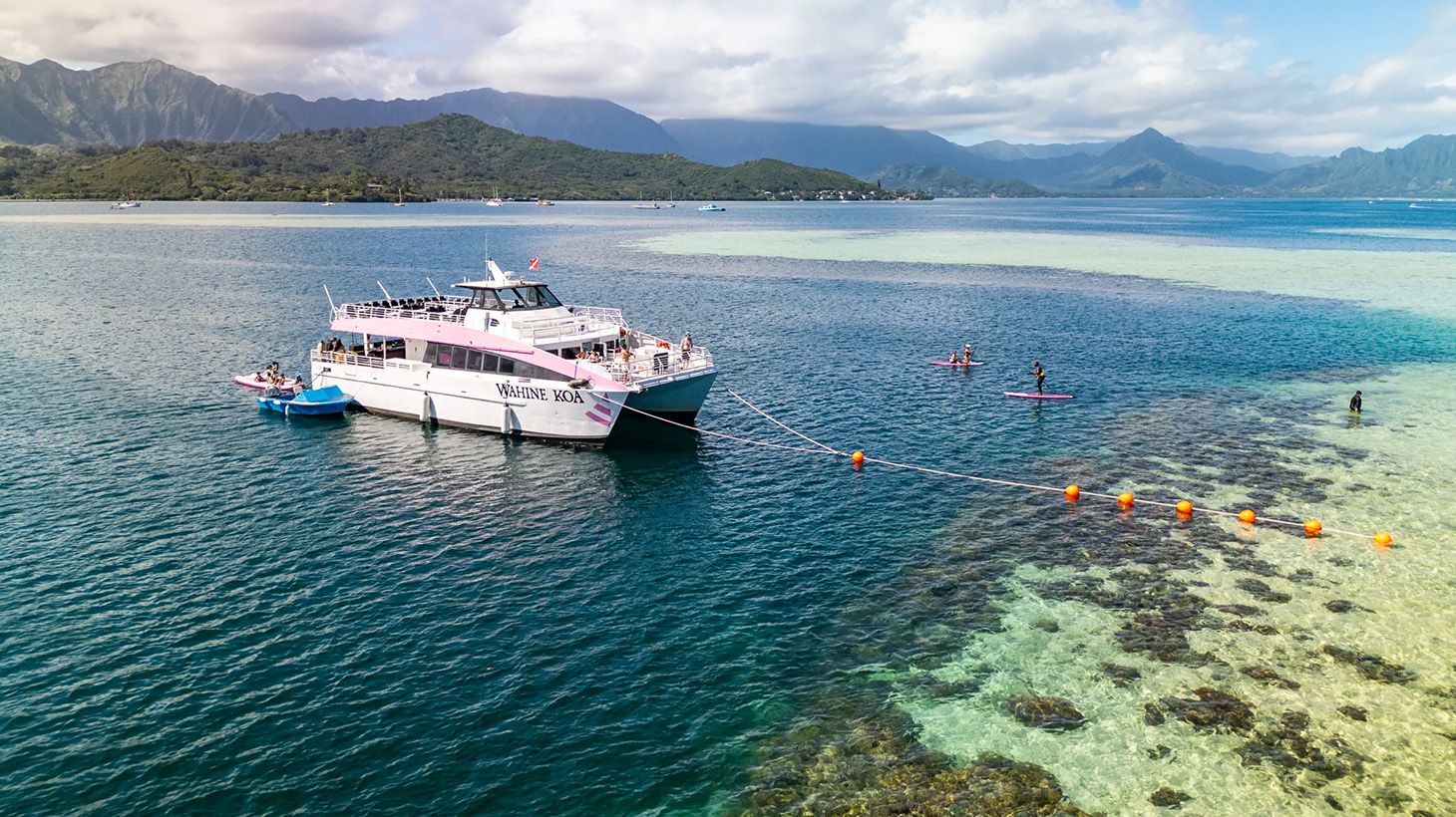 Half-Day Kane‘ohe Bay Boat Tour with Reef Snorkel, Watersports and Lunch