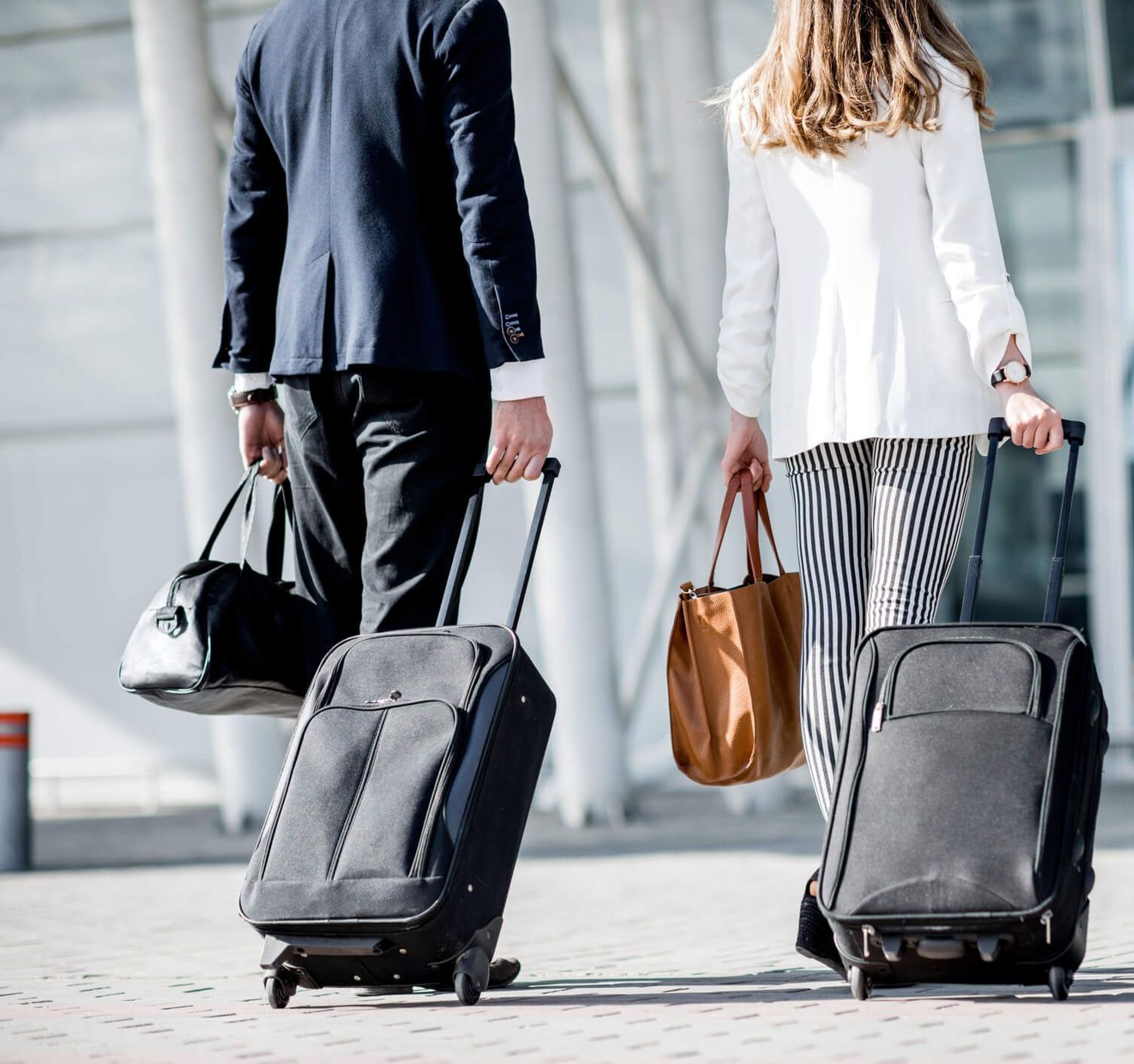 business travellers with luggage