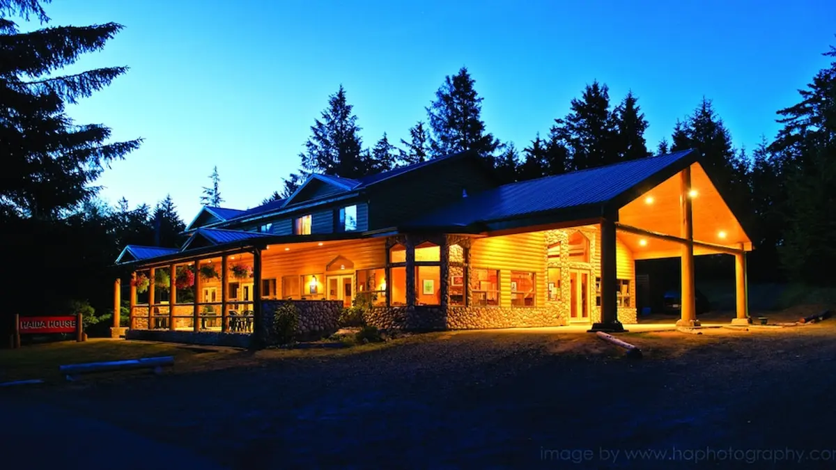 Haida House at Tllaal, Tlell, Canada