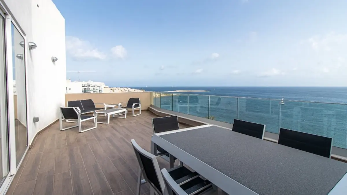 Stunning sea Views From a Gorgeous Penthouse, St. Paul's Bay, Malta