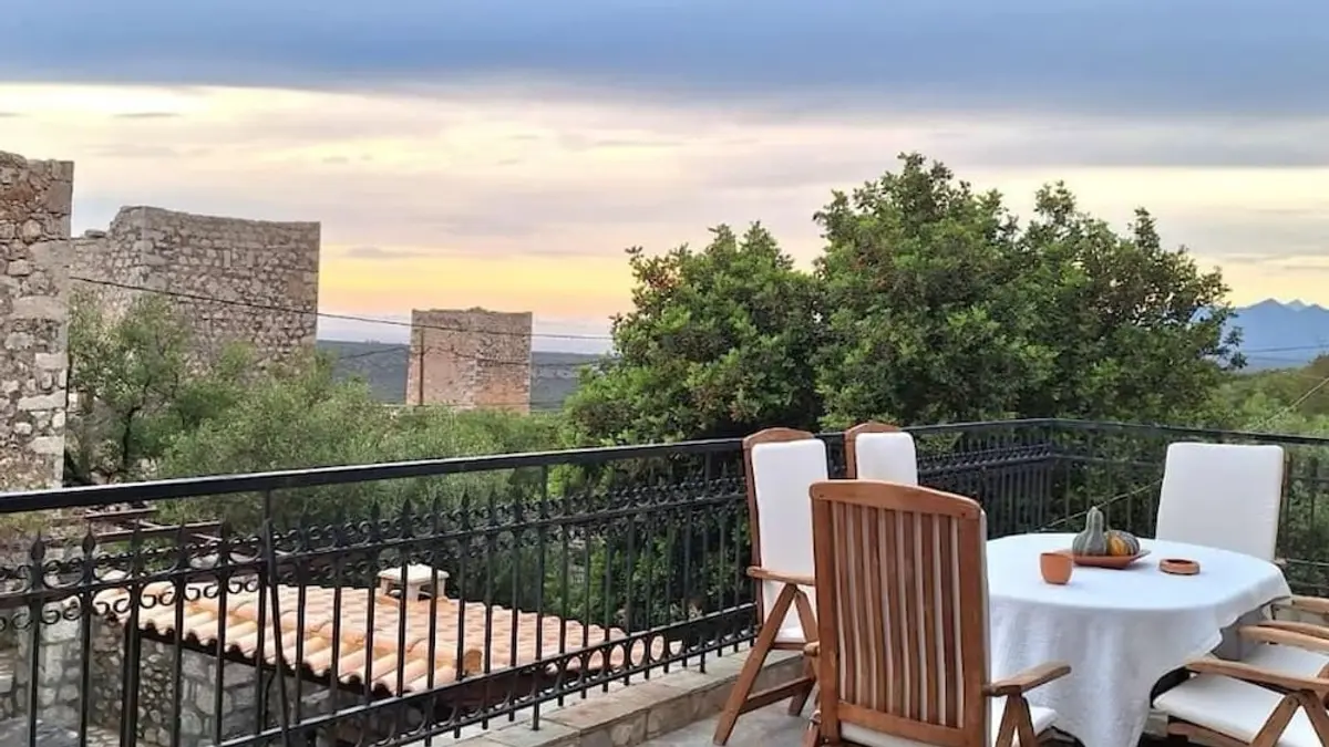 Kitta Mani Towerhouse - Mountain Views Garden, East Mani, Greece
