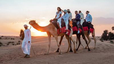 Dubai: Six-Hour VIP Desert Safari with Dune Drive, Camel Ride, Sandboarding, Premium BBQ Dinner & Drinks