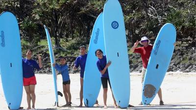 Two-Hour Gold Coast Surf Lesson with Free Photos Plus Dolphin & Whale Spotting