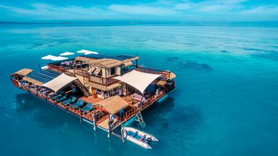 Fiji: Full-Day Floating Seventh Heaven Mamanuca Pontoon Experience with Return Hotel Transfers 