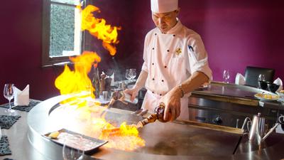Indulge in a Multi-Course Japanese Wagyu or Lobster Teppanyaki Banquet in The Rocks