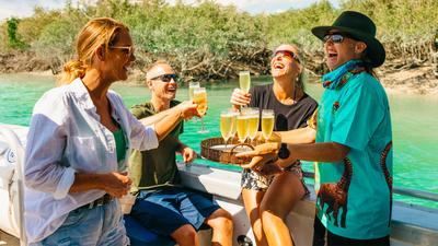 Broome: Four-Hour Eco Cruise with Sparkling Wine, Gourmet Platters & Return Transfers