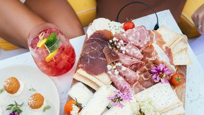 Cielo Rooftop Experience for Two with Cheese Platter, Charcuterie Board & Four Cocktails