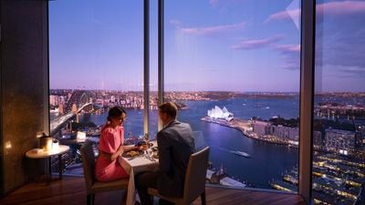 Sydney: Gourmet Three-Course or Five-Course Dinner with Glass of Sparkling Wine at Altitude