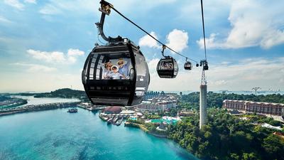 Round Trip Cable Car Sky Pass with Choice of Three Sentosa Island Activities