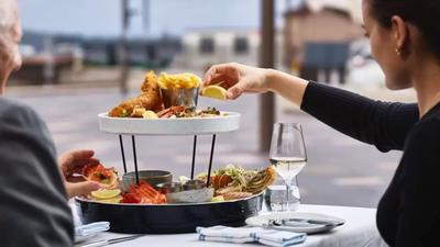 Indulge in a Hot & Cold Seafood Platter with Sparkling Wine for Two at Harbourfront Seafood Restaurant