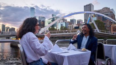 Three-Hour CBD Yarra River Dinner Cruise with Four-Course Meal & Free-Flow Drinks