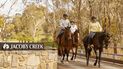 One-Hour Guided Vineyard Horse Ride at Jacob's Creek with Wine Tasting & Barossa Views