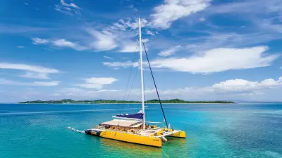 Enjoy a Full-Day Luxury Sailing Experience on a Custom-Built Catamaran Around Mamanuca Islands with Buffet Lunch, Welcome Cocktail & Return Transfers