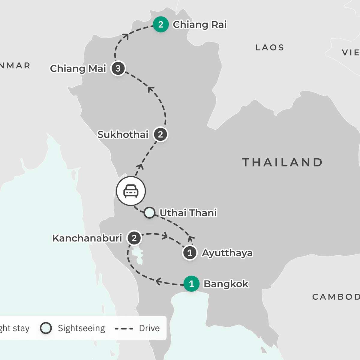 12-tägige Deluxe-Reise: Höhepunkte Nordthailands 2027 mit River Kwai, Chiang Mai & Chiang Rai von  2