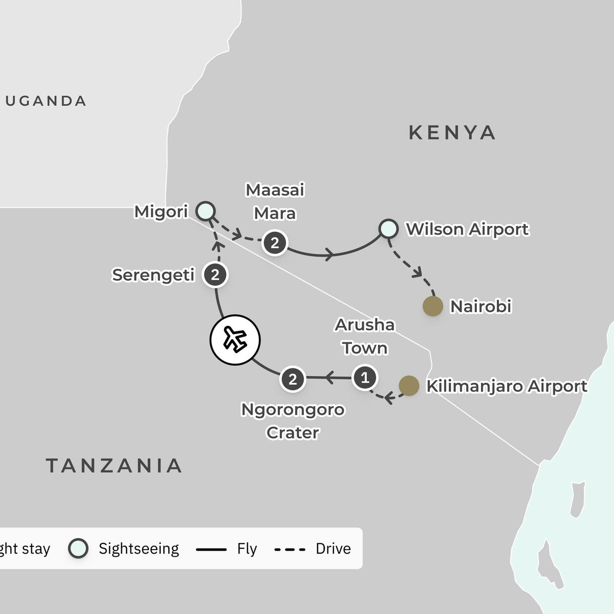 Ultra Lux 8-Day Kenya & Tanzania Private Safari 2027 with Ngorongoro Crater, Serengeti & Maasai Mara by  3