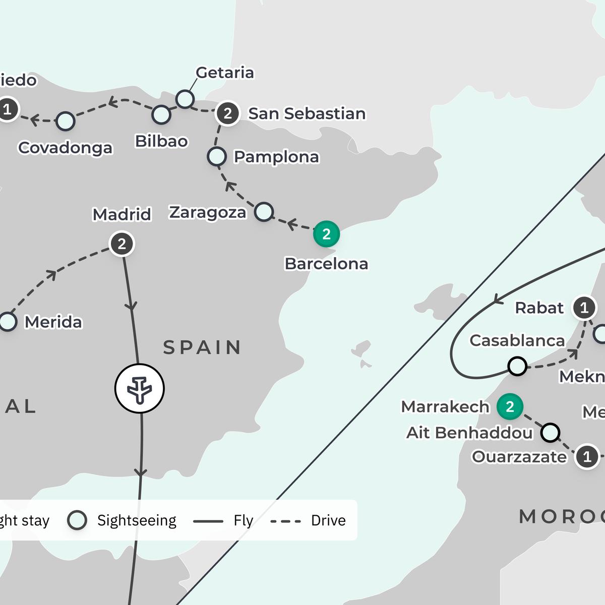 Deluxe 24-Day Northern Spain, Portugal & Morocco 2027 Discovery with San Sebastian, Lisbon & Fes by  3