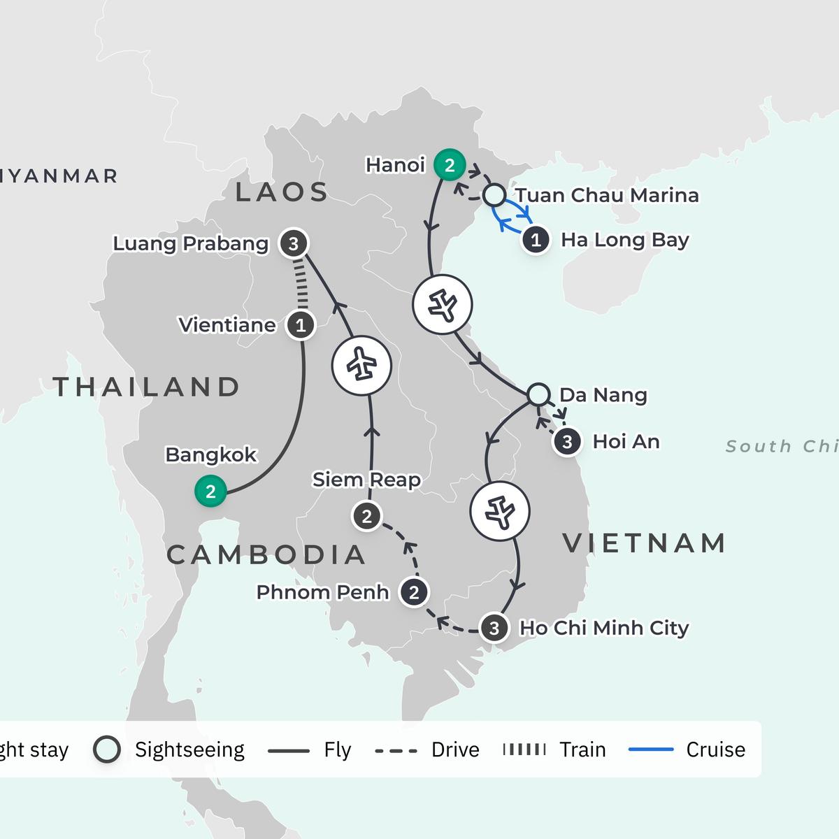 Deluxe 20-Day Vietnam, Cambodia, Laos & Thailand Discovery 2026 with Ha Long Bay, Siem Reap, Luang Prabang & Bangkok by  3