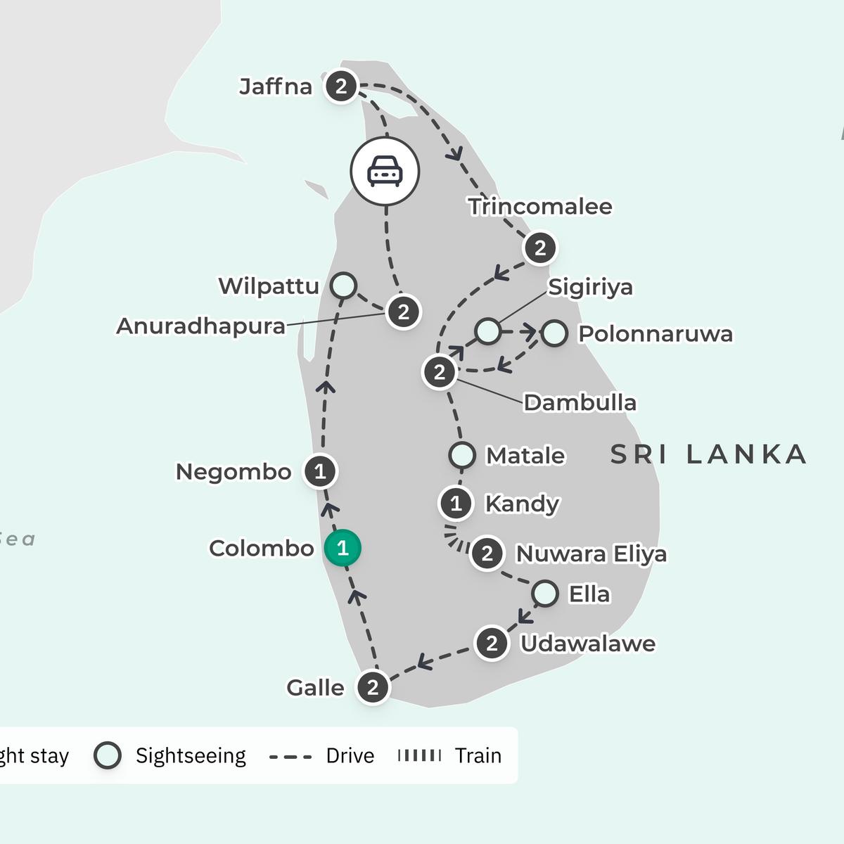 Deluxe 18-Day Ultimate Sri Lanka North to South Discovery with Udawalawe, Kandy & Five-Star Galle Stay by  2