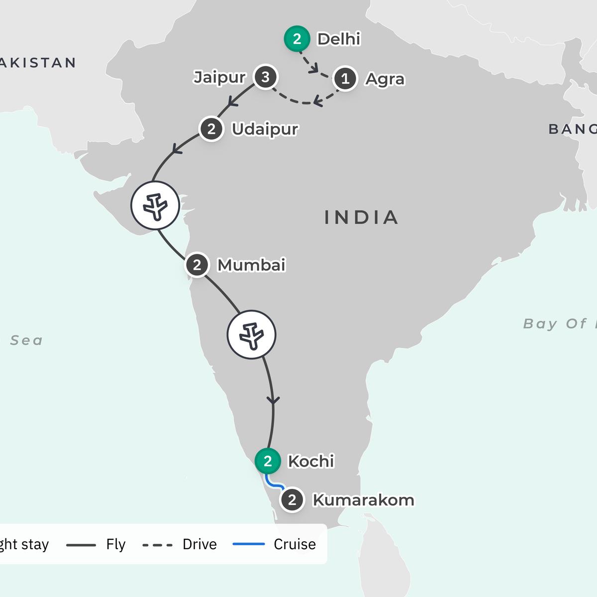 Premium 15-Day Ultimate India with Golden Triangle, Rajasthan & South India by  3