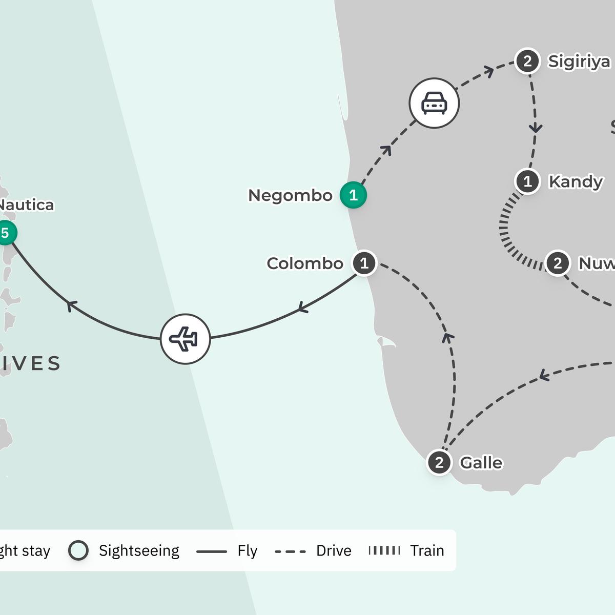 Offre à durée limitée : 12 jours à la découverte du meilleur du Sri Lanka en 2027 + séjour de 5 nuits tout compris en villa sur pilotis à Villa Nautica Maldives par  2