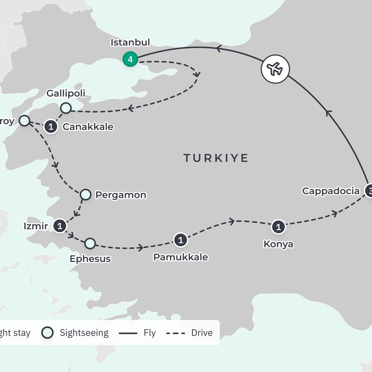 Deluxe 12-Day Turkiye Highlights 2027 with Gallipoli, Ephesus & Cappadocia Cave Stay by  2