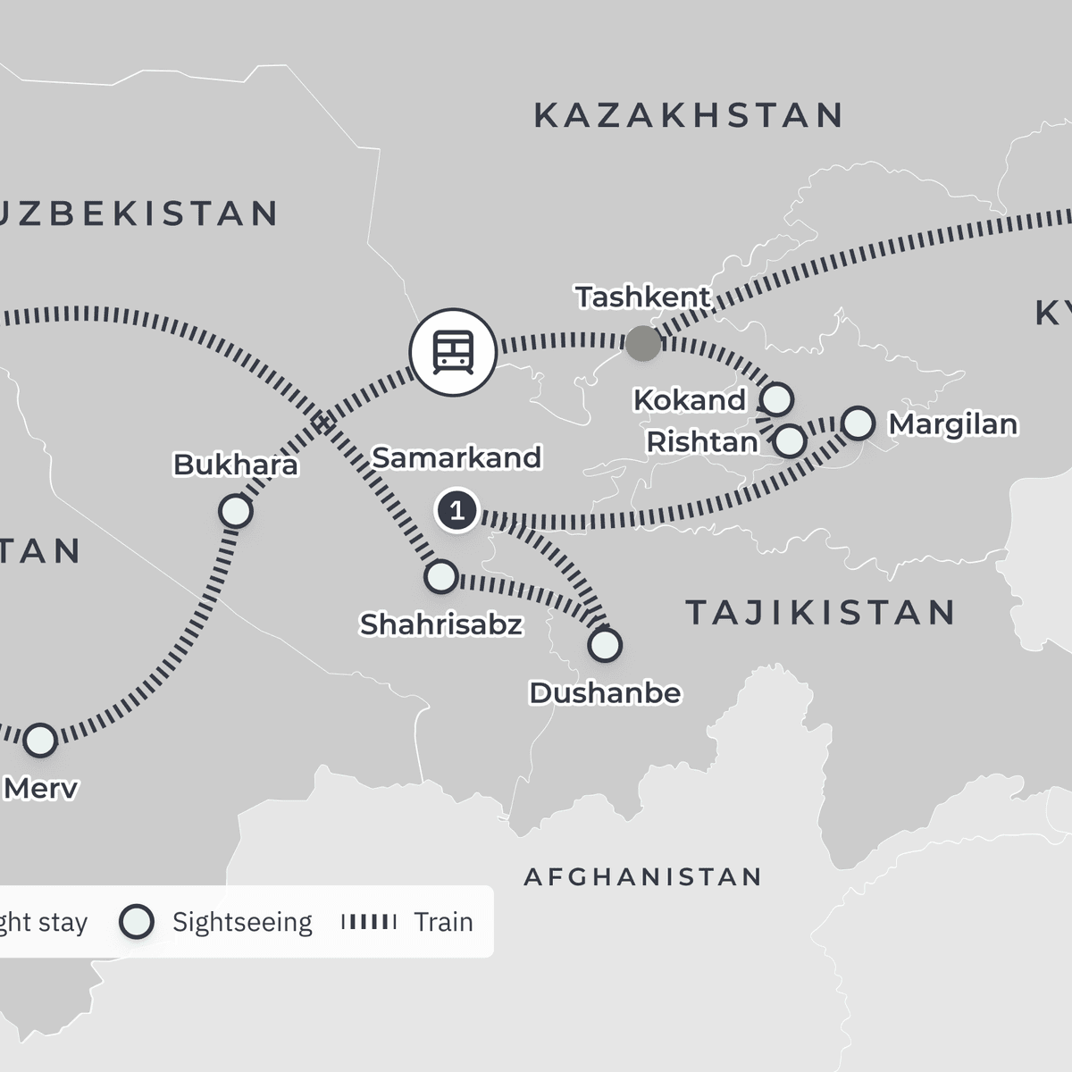 Republics of the Silk Road All-Inclusive Central Asia Ultra Lux Golden Eagle Rail Journey with Caviar Gala by  3