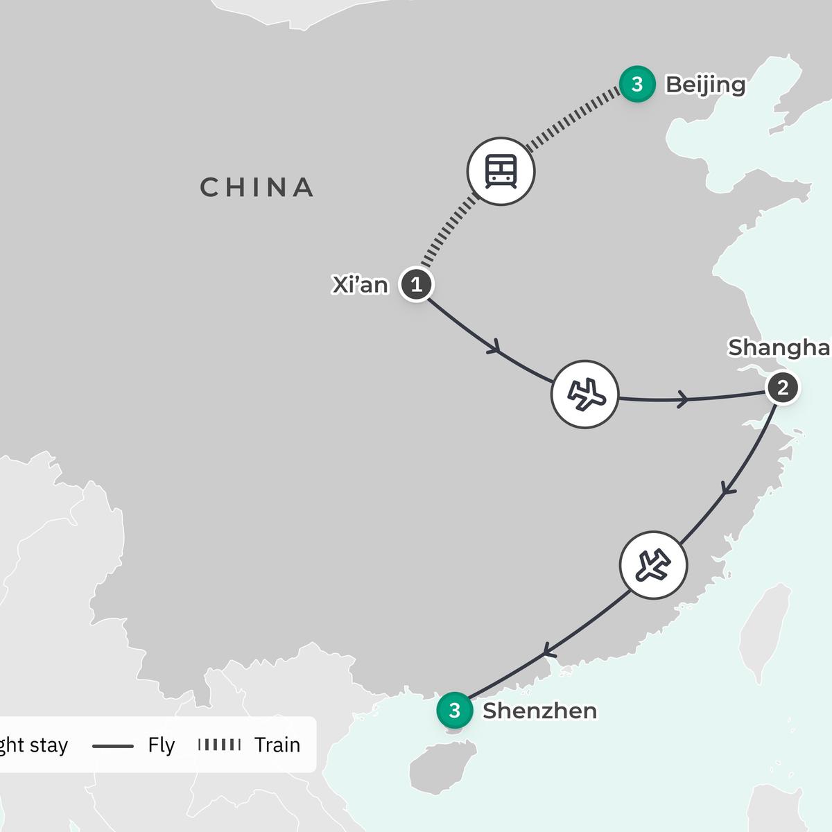 Offre pour une durée limitée : circuit de 7 jours à la découverte des incontournables de la Chine, avec la Grande Muraille et un trajet en train à grande vitesse, et séjour de 3 nuits au Shangri-La Shenzhen par  2