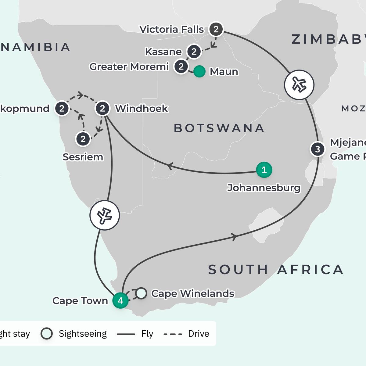Deluxe 21-Day Ultimate Southern Africa 2027 with Cape Town, Greater Kruger, Victoria Falls & Namib Desert by  2
