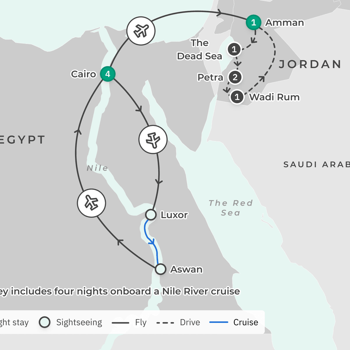 Deluxe 14-Day Egypt & Jordan Discovery 2026 with Dead Sea, Petra & Wadi Rum by  2
