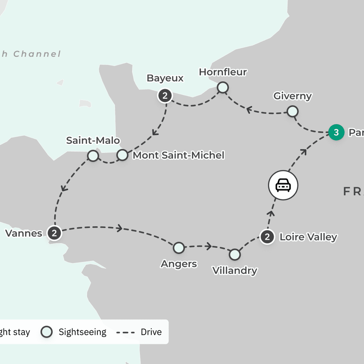 Deluxe 10-Day Northern France 2027 with Normandy, Brittany, Loire Valley & Mont Saint-Michel by  3