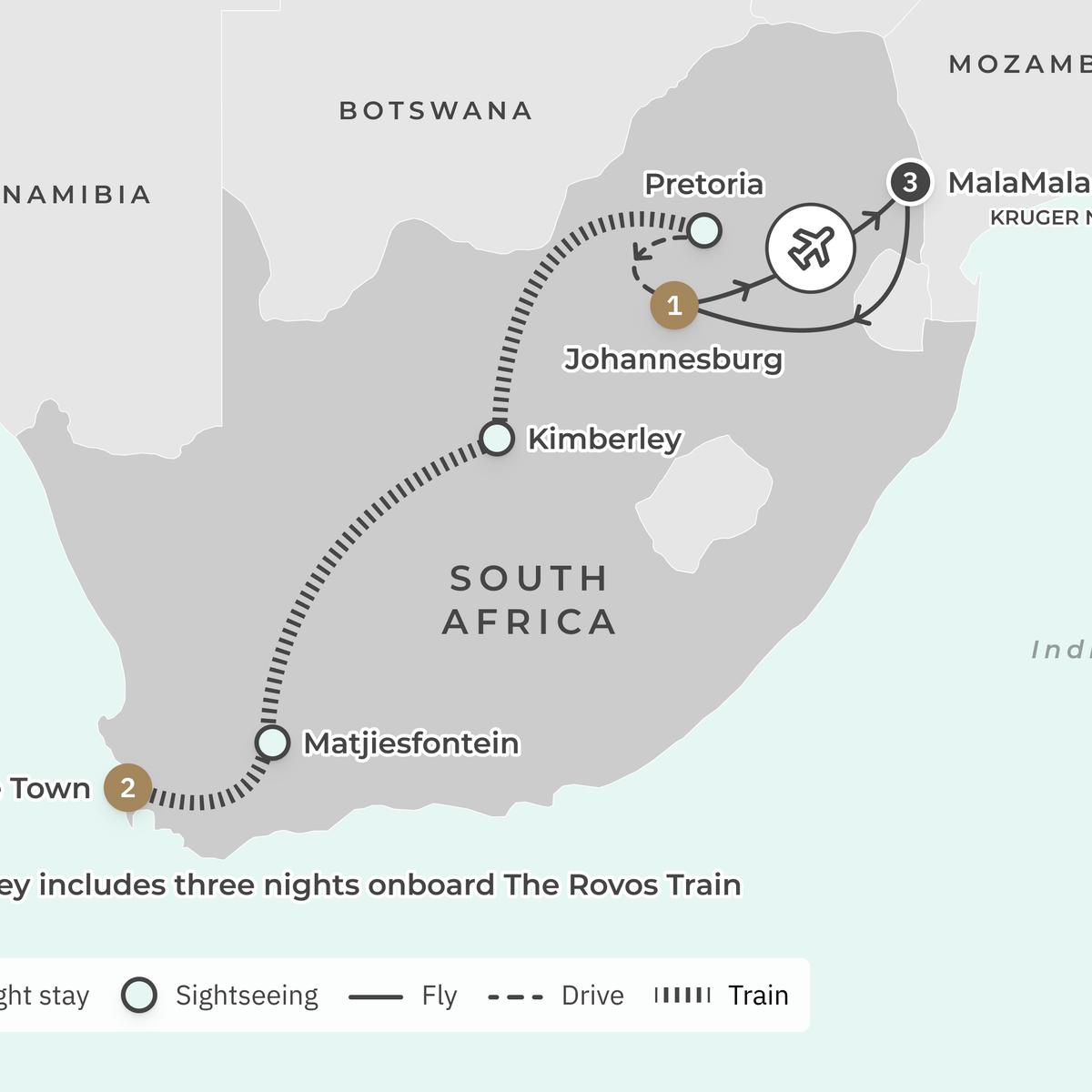 Ultra-Lux South Africa 10-Day Private Safari with Rovos Rail 2027, Iconic Mount Nelson Luxury & All-Inclusive MalaMala Camp by  3