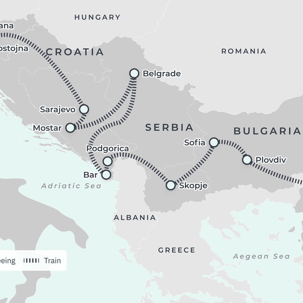 Balkan Explorer All-Inclusive Ultra-Lux Golden Eagle Rail Journey with Montenegro Tour by  3