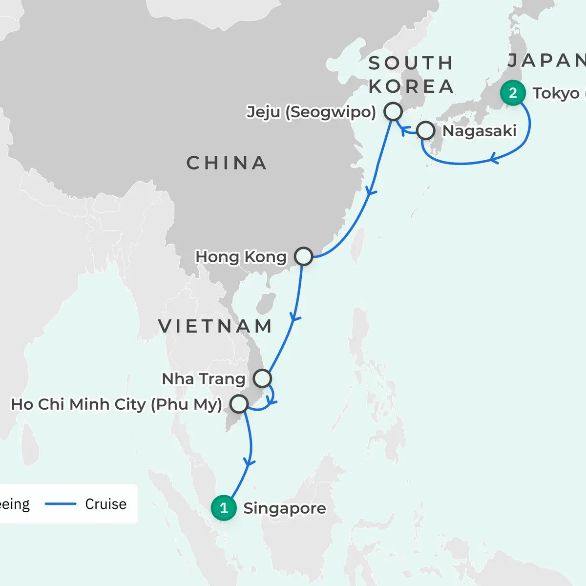 Japan, South Korea, Hong Kong, Vietnam & Singapore,  Trusted Partner Cruises - Japan, China, Vietnam, Singapore,  2