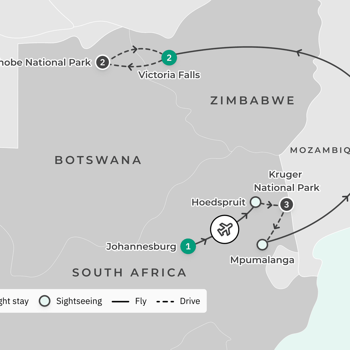 Deluxe 9-Day Best of South Africa, Zimbabwe and Botswana with All-Inclusive Kruger Safari by  3