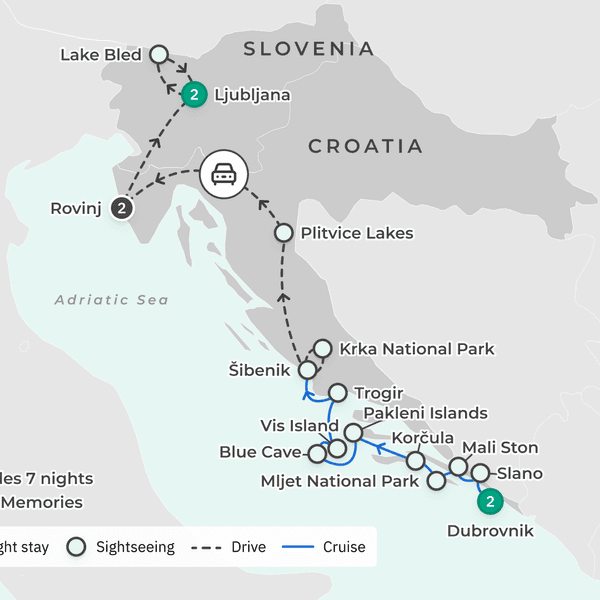 Premium 14-Day Private Croatia & Slovenia Tour with Boutique Coastal Cruise, Istria & Lake Bled by  3