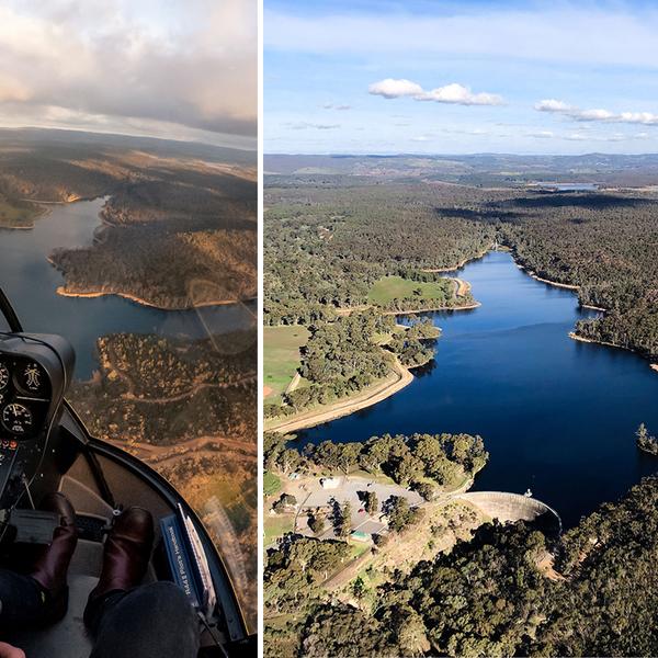 See the Southern Barossa Valley & Reservoirs on a 15-Minute Private Helicopter Flight with Pilot Commentary 2
