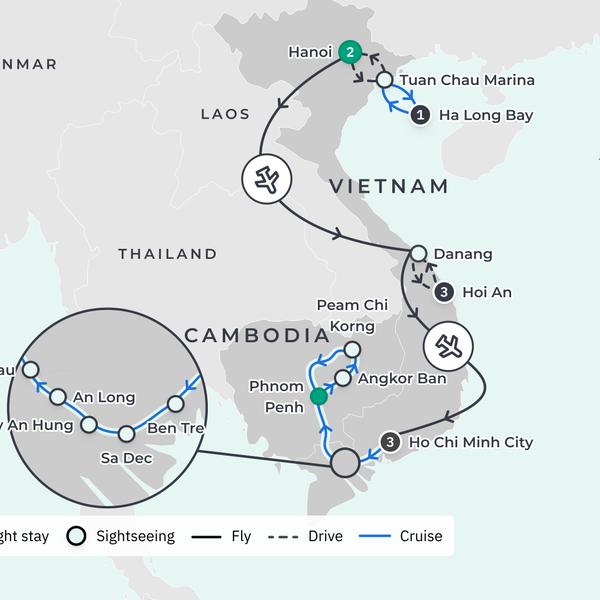 Extended by Popular Demand: Deluxe 10-Day Vietnam Highlights with Ha Long Bay + 9-Night Emerald Mekong River Cruise by  3