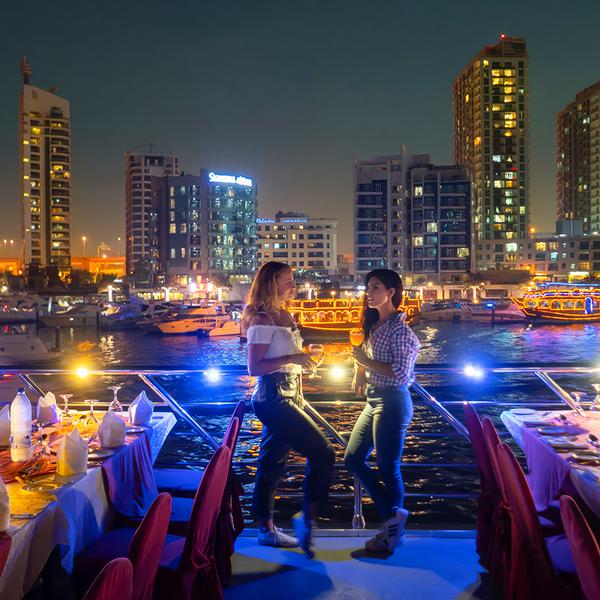 Dubai: Two-Hour Scenic Dubai Marina Evening Dhow Cruise with an International Buffet Dinner & Hotel Transfers 2