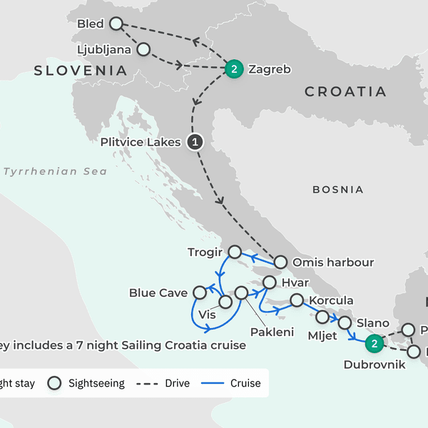 Deluxe 13-Day Best of Croatia with Coastal Cruise, Slovenia & Montenegro by  3
