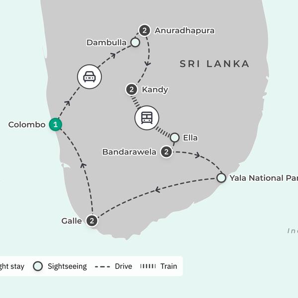 Premium 10-Day Sri Lanka Highlights with Kandy, Ella & Galle by  3