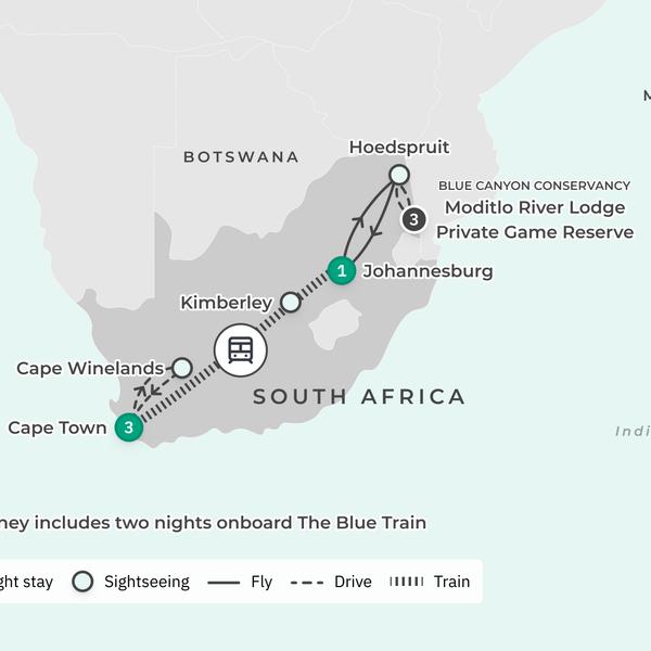 Premium 10-Day South Africa Iconic Blue Train Journey with All-Inclusive Safari by  2