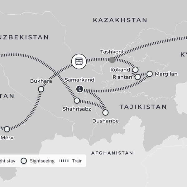 Republics of the Silk Road All-Inclusive Central Asia Ultra Lux Golden Eagle Rail Journey with Caviar Gala by  3